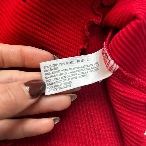 3/$12 Red Long Sleeve Shirt with Black Bows 3T - Picture 3 of 4